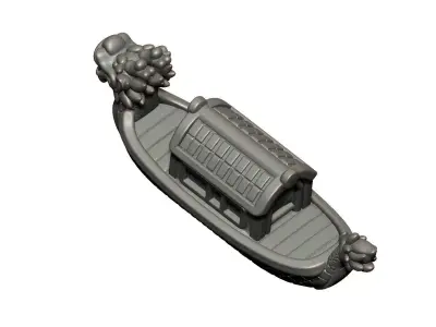 Chinese dragon boat 3D print model