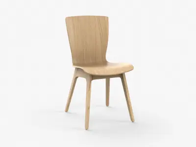 Crest Bentwood Dining Chair ash  Low-poly 3D model