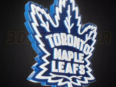 Toronto Maple Leafs logo - Cinematic - 3D print 3D model