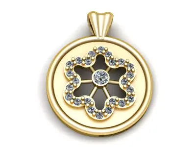 Women Fashion Diamond Pendant 3d Printable Model 3D print model