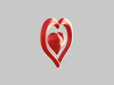 Heart icon v 05 3D model