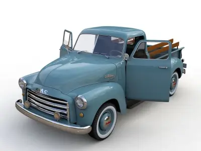 GMC 9300 PICKUP TRUCK 1952 3D model