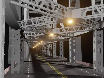 Howrah Bridge India kolkata 3D model