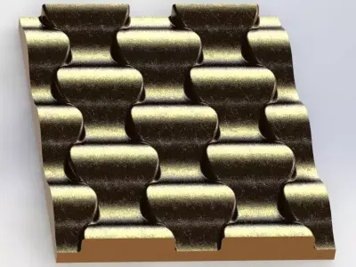 Gypsum decorative 3D panels Scales Free 3D print model