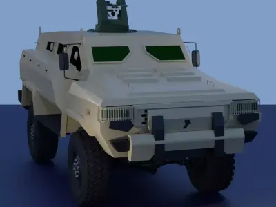 Tufan 4x4 MRAP Azerbaijan defense 3D model