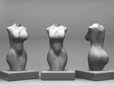 CHEAP MODELZ  Marble female body shape decoration 3D model