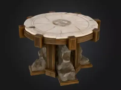 Altar of the Abbess Low-poly 3D model