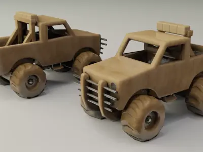 Children Toy Truck Low-poly 3D model