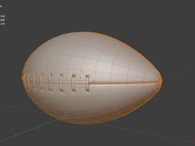 american football ball 3D model