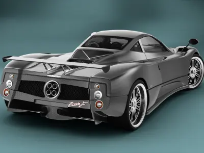 Pagani Zonda F RIGGED 3D model
