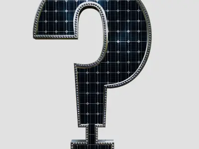 Solar Panel Question Mark 3D model