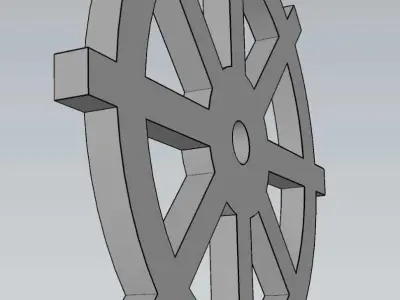 Mechanical Gear Wheel For Engineering Work 3D model