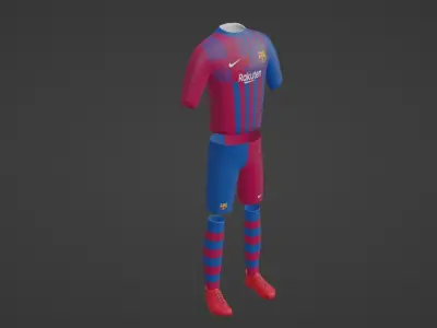 Barcelona Sportwear Low-poly 3D model