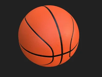 BasketBall Low-poly 3D model 10