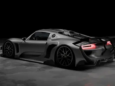 Porsche 918 ZombieVisuals Widebody 3D model
