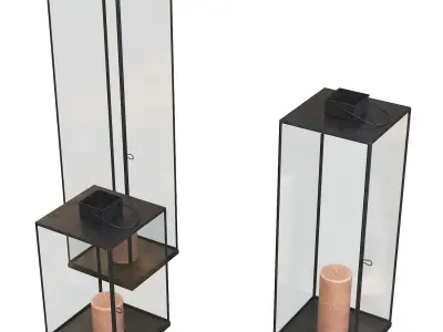 Nkuku Sia Lantern Candle Holders 3D model