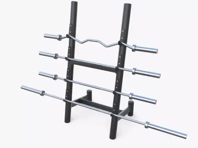 Barbell rack v2 3D model