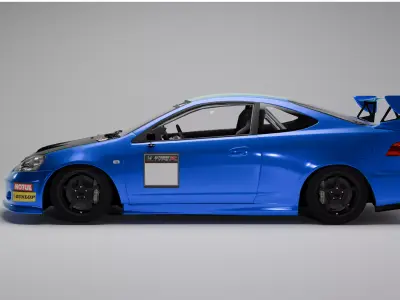 Honda Integra Type R Race 2004 Low-poly 3D model