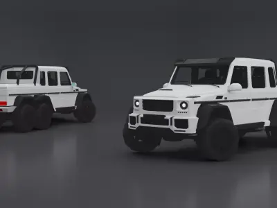 LOW POLY PICKUP CAR Low-poly 3D model