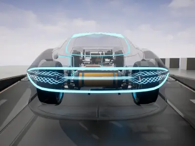 Machine Parts - CAR Low-poly 3D model