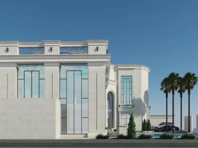 neo classic villa 3D model purchase