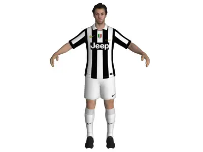 Football Player 02 Low-poly 3D model