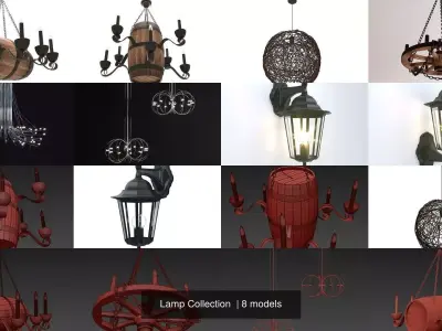 Lamp Collection pendant light made of rattan