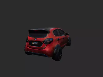 Modern Car low poly 3D model
