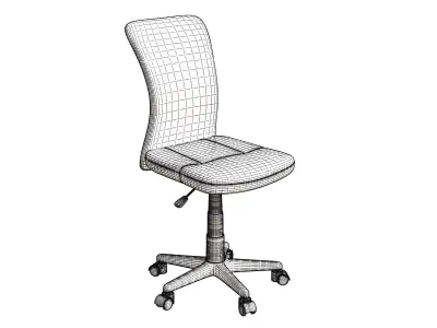 Green Blue Perforee Fabric Office Chair 3D model