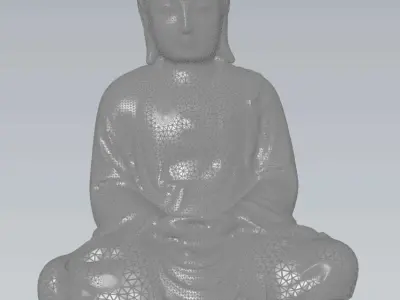 MakeIT Buddha Statue Sculpture 3D Model 3D model