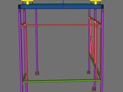 Steel Box Structure OBJ IFC 3D Model 3D model