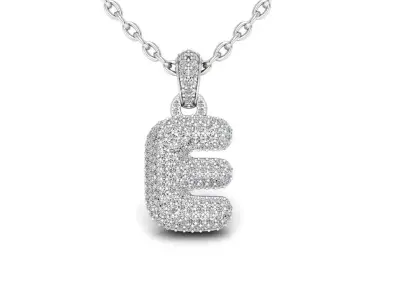 Alphabet Bubble E 3D print model