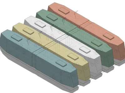 Simple Tram 3D model