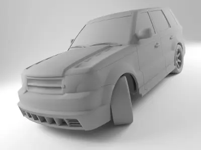 Rover colorful range Low-poly 3D model