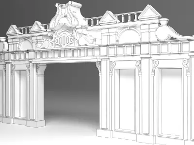 English Entry Gate 3D model