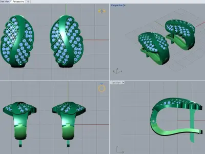 jewelry earrings 3D print model
