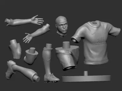 Kylian Mbappe 3D Printable 2 3D print model