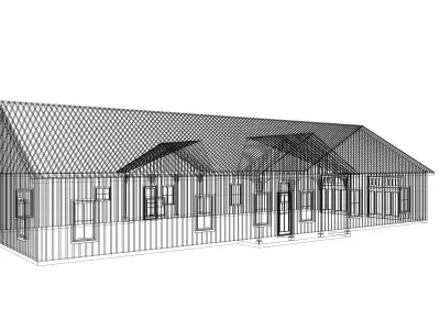 Barndominium House 074 -Archimple LLC Low-poly 3D model