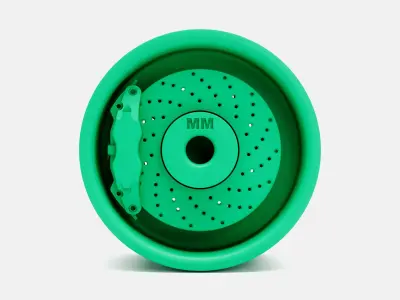 15x10 Weld Draglite Wheel and Brake 3D print model