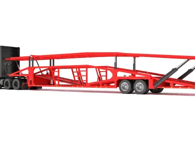 Car Hauler Trailer Semi Truck  3D model