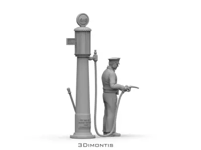 Gas Station Staff 3D print model