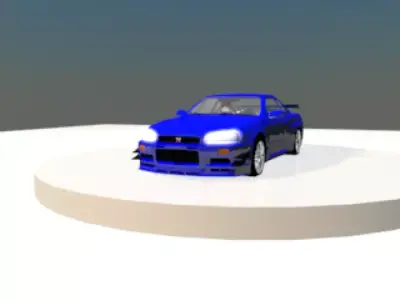 Nissian gtr 34 3D model