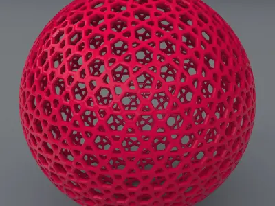 Perforated Globe Hexagonal Star Shape 3D Printing Model 3D print model