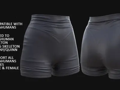 Sport Shorts 111 - All MH Bodies and UE5 Skeletons - Rigged Low-poly 3D model