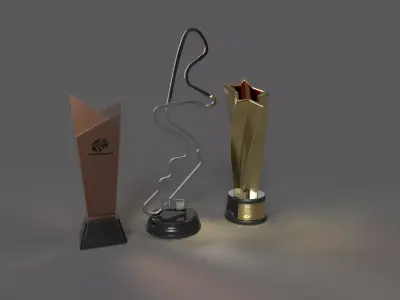 Racing Trophies Low-poly 3D model