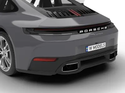Porsche 911 Carrera 2025 3d model HQ 3D model