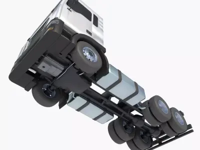 3-axle truck tractor 3D model