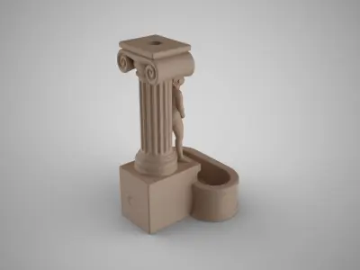 Child Peeing in Pool Incense Burner 3D print model