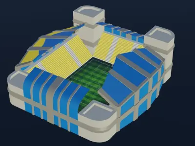 Football Stadium - Ukraine Low-poly 3D model