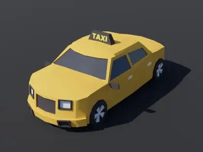 10 Low poly City Vehicles Low-poly 3D model